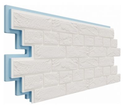 Фасадная термопанель Венецианский кирпич 40 мм - Белоснежный от производителя  Доломит по цене 1 250 р